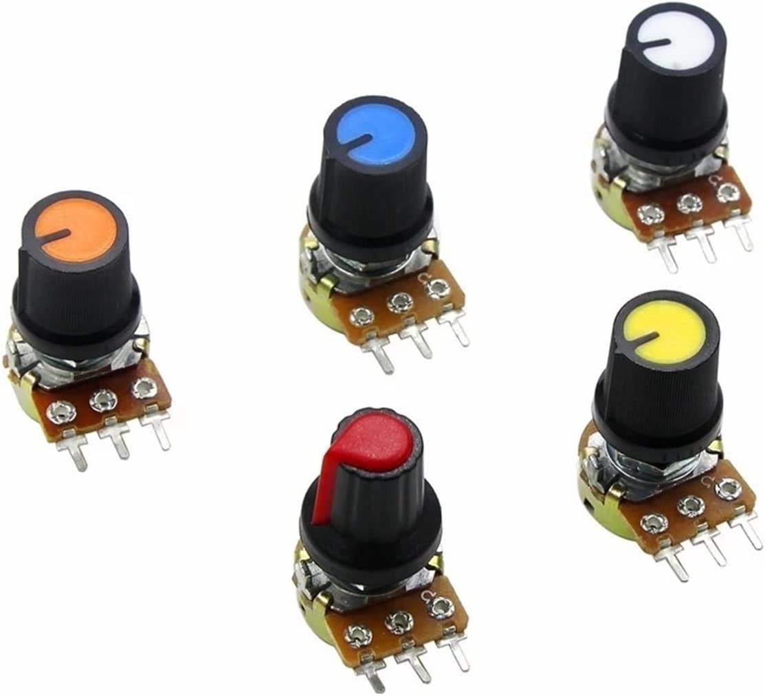 Kit 5 Potenciómetros 10K ohm con tapa