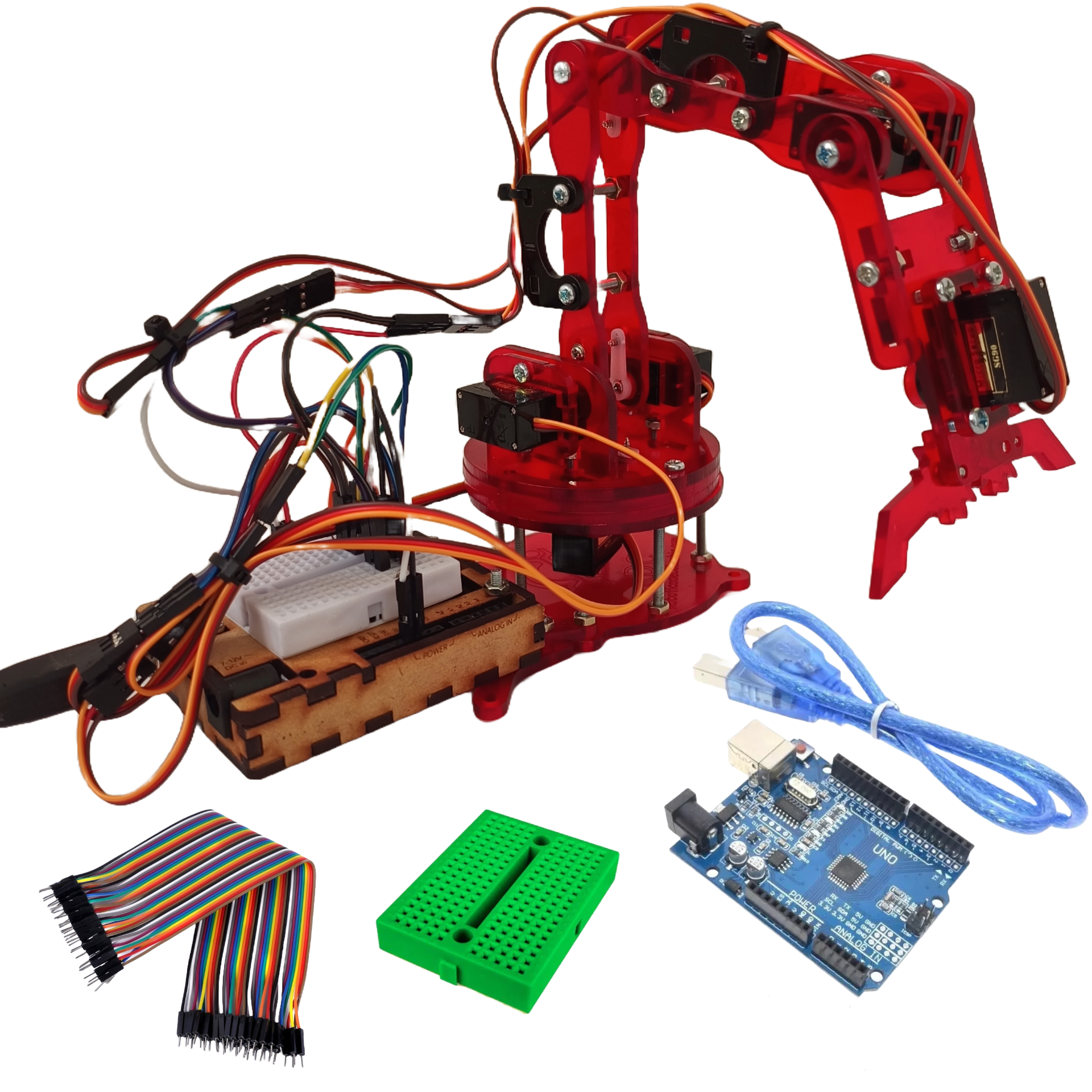 Brazo Robótico Kimo Kit Control PC – Edición Rojo