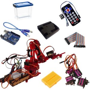 Brazo Robotico Kimo Kit Control Remoto + Arduino Uno - Rojo