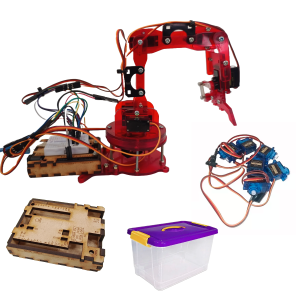 Brazo Robótico Kimo con Servomotores - Rojo