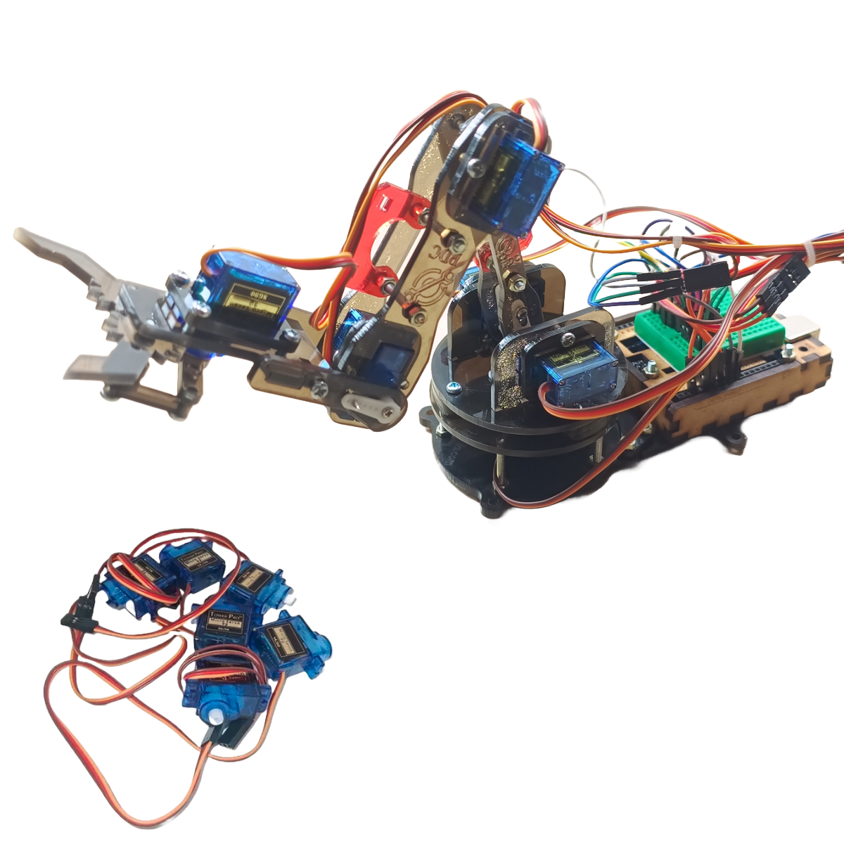 Brazo Robótico Kimo con Servomotores Negro