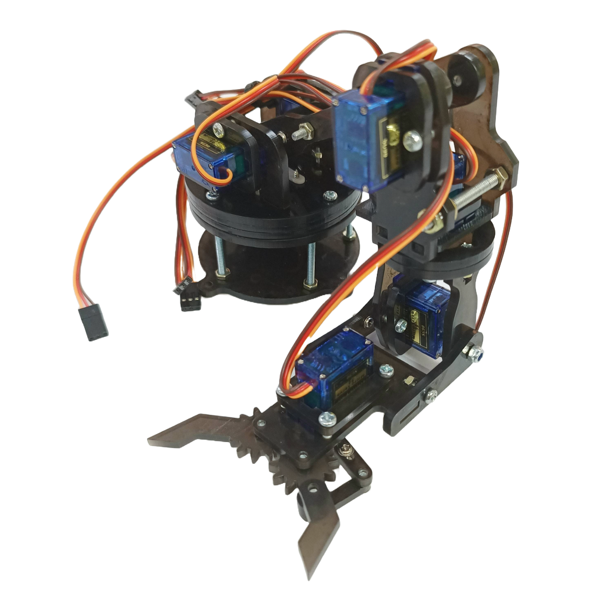 Brazo Robotico Kimo En Acrilico Con 7 Motores MG90