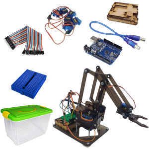 Brazo Robotico Mearm Kit Control Pc + Arduino Edicion Negro