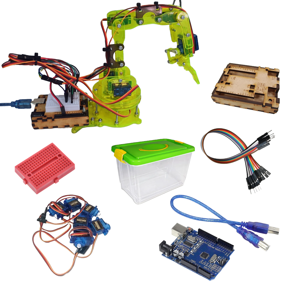 Brazo Robótico Kimo Kit Control PC – Edición Verde