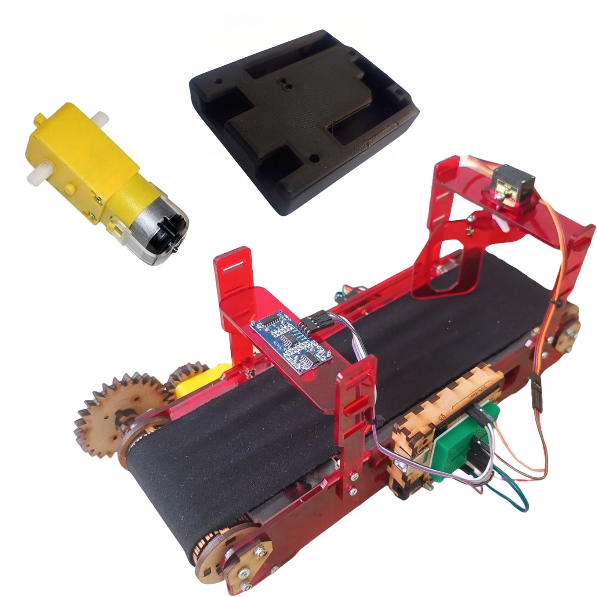 Mini Banda Transportadora Educativa Didactica Rojo Basica