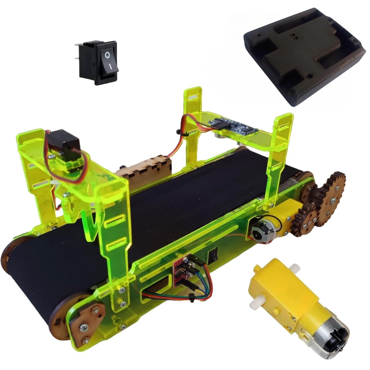 Mini Banda Transportadora Educativa Didactica Verde Soportes