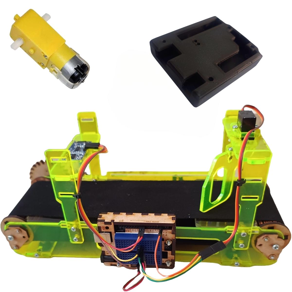 Mini Banda Transportadora Educativa Didactica Verde Basica