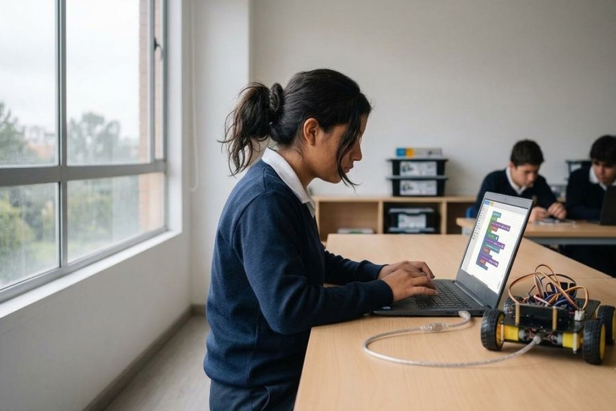 Programación y verificación del equipo antes de empacarlo.