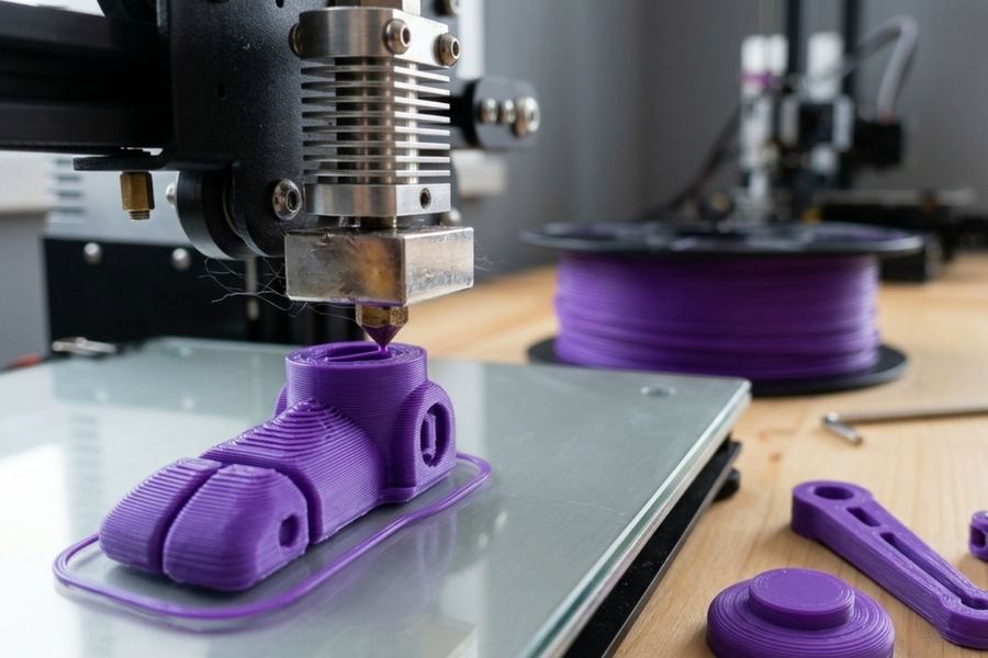 Impresión 3D de las piezas del robot.